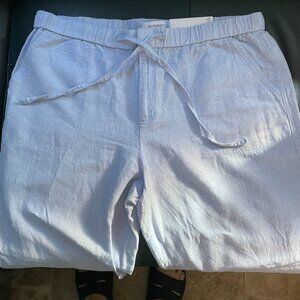 Linen/cotton light blue pants-large. NWT.
